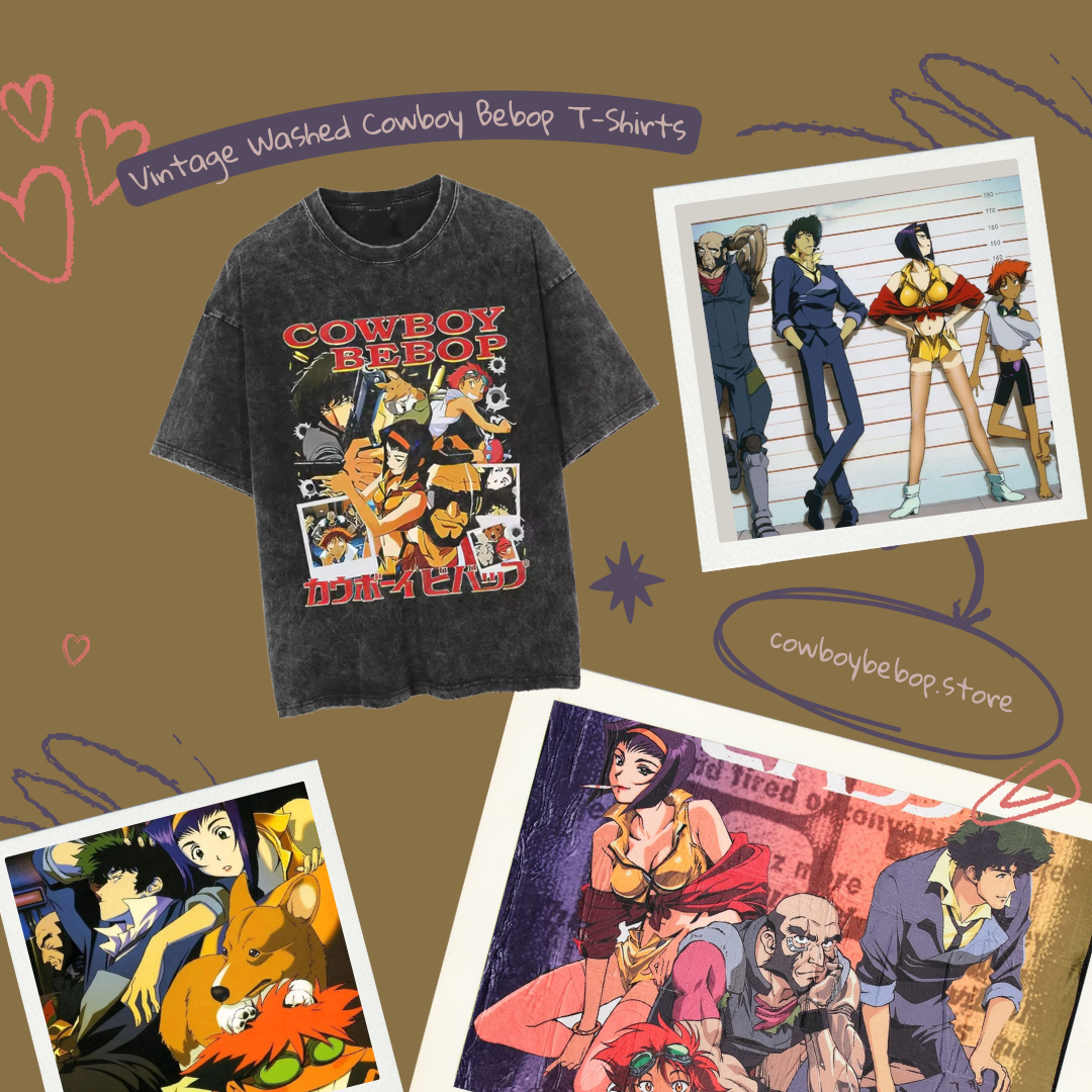 Vintage PTTT2404 Washed Cowboy Bebop T-Shirts